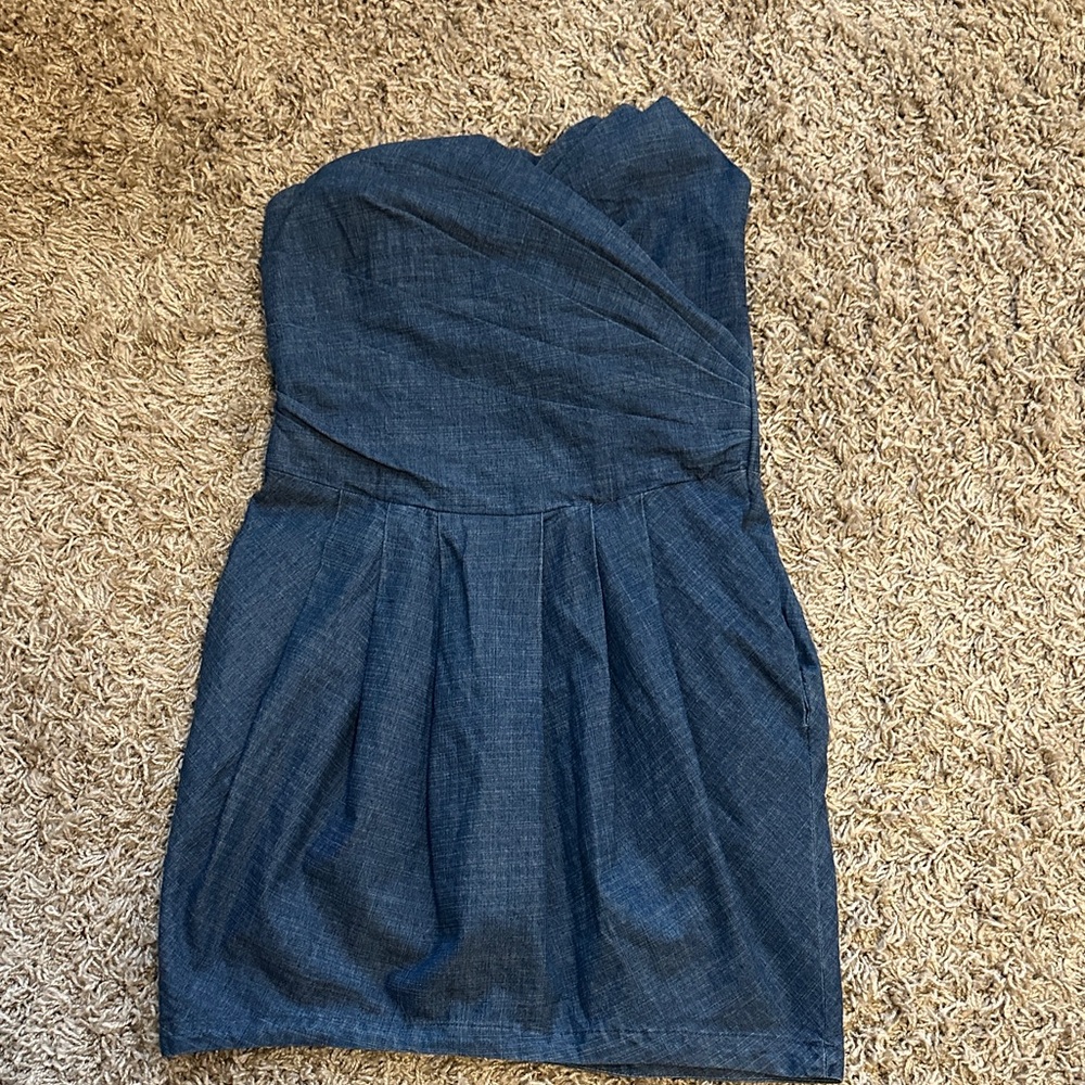 Twentyone Strapless Dark Denim Blue Dress